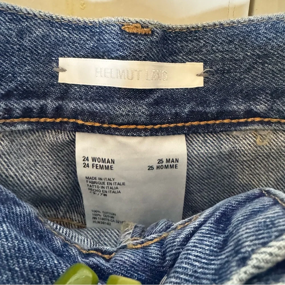 Helmut Lang Femme Utility Denim Mini Skirt